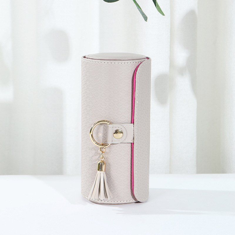 Cylinder Travel Jewelry Case