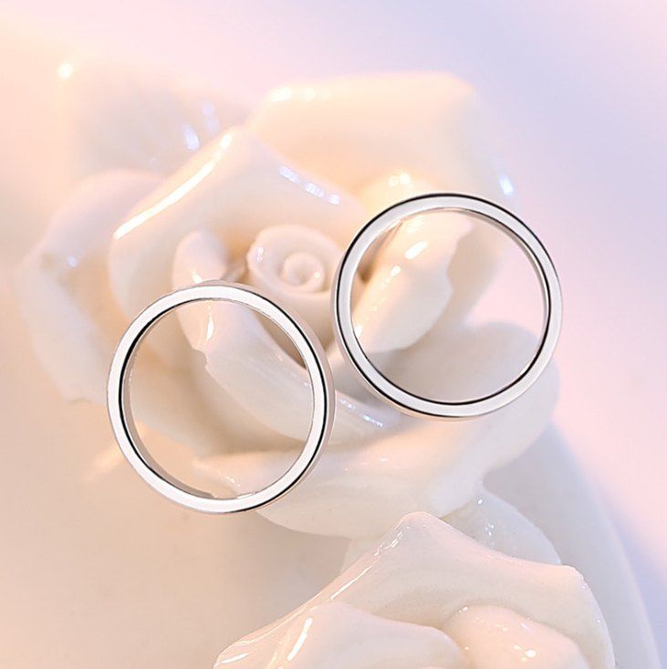 Open Circle Stud Earrings