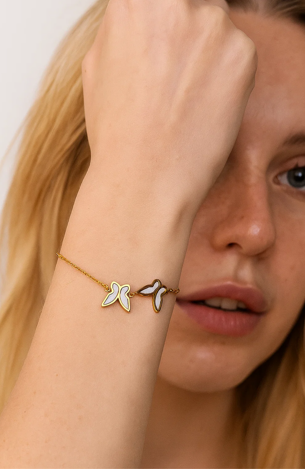 Mother-of-Pearl Butterfly Bracelet