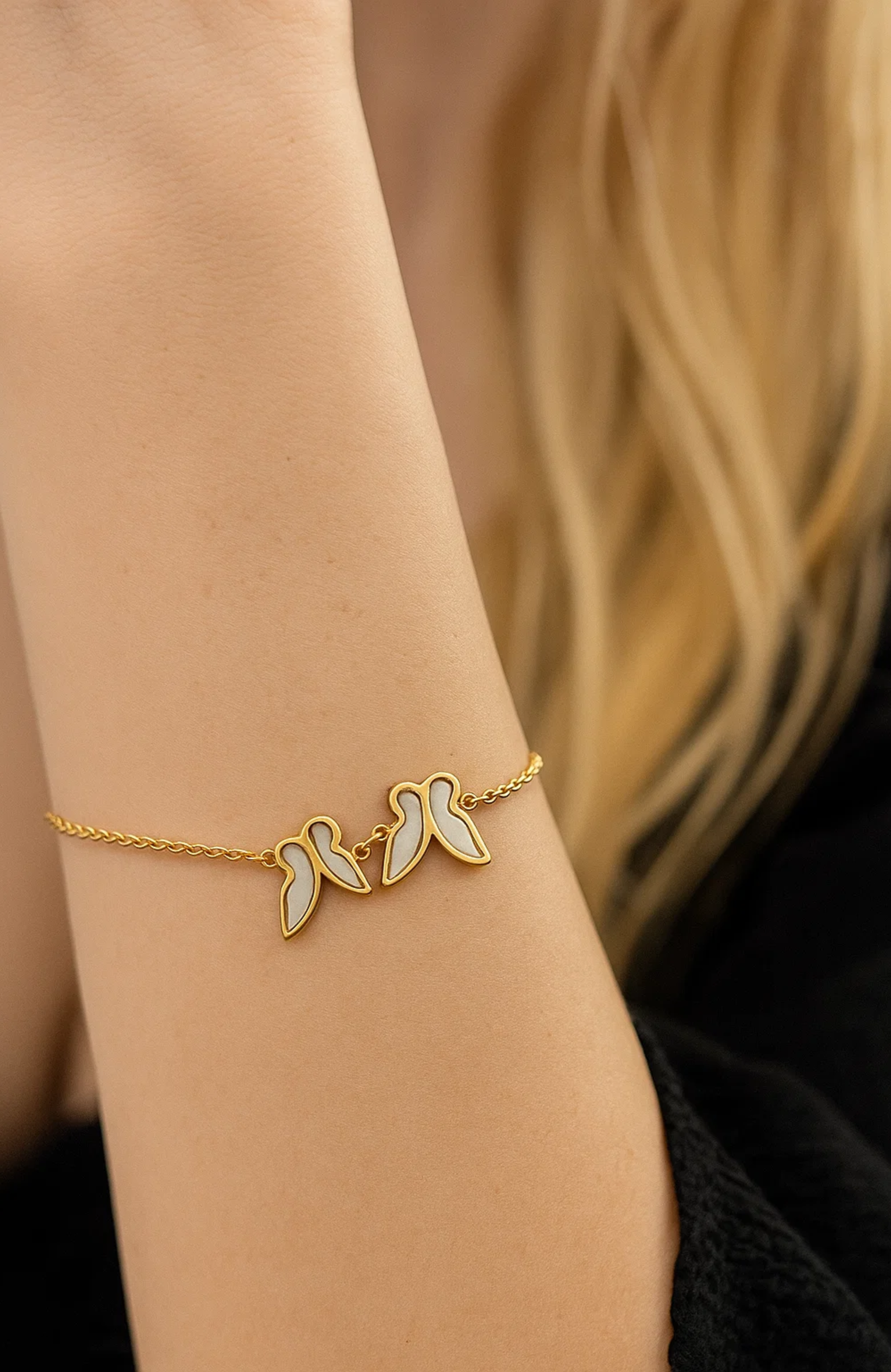 Mother-of-Pearl Butterfly Bracelet