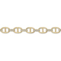 14K Gold Vermeil Pavé Anchor-Link Bracelet