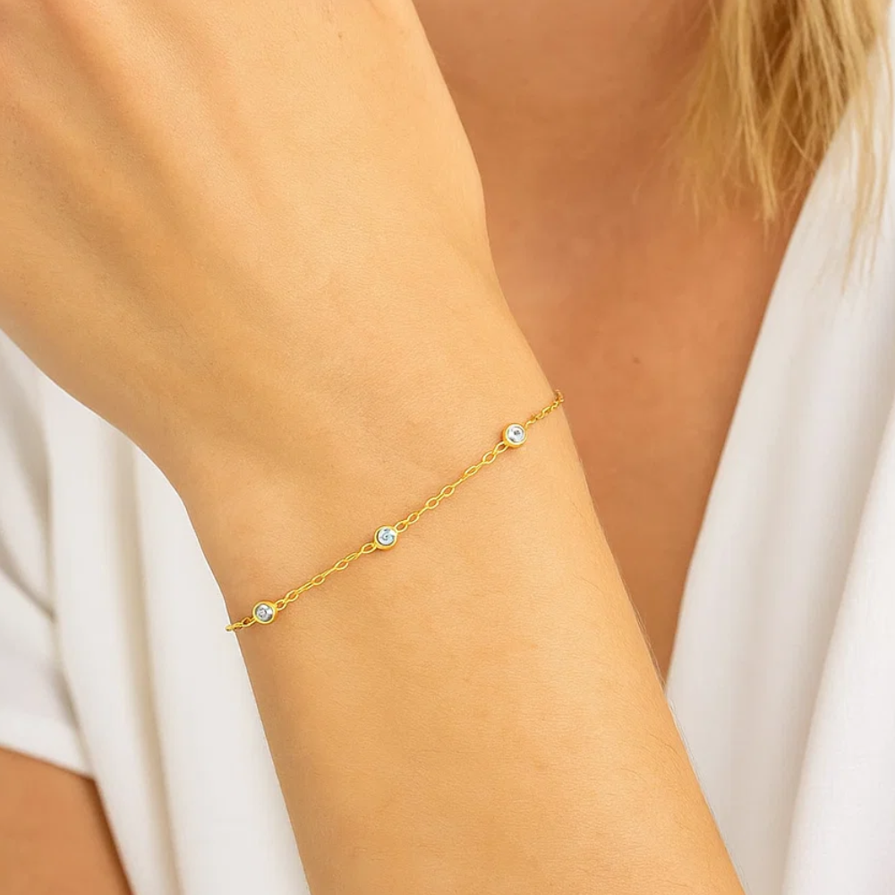 Cosmic Halo Bezel CZ Bracelet