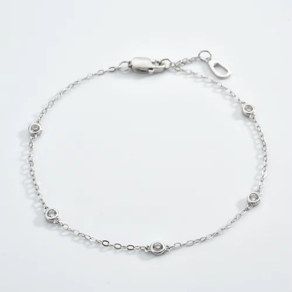 Cosmic Halo Bezel CZ Bracelet