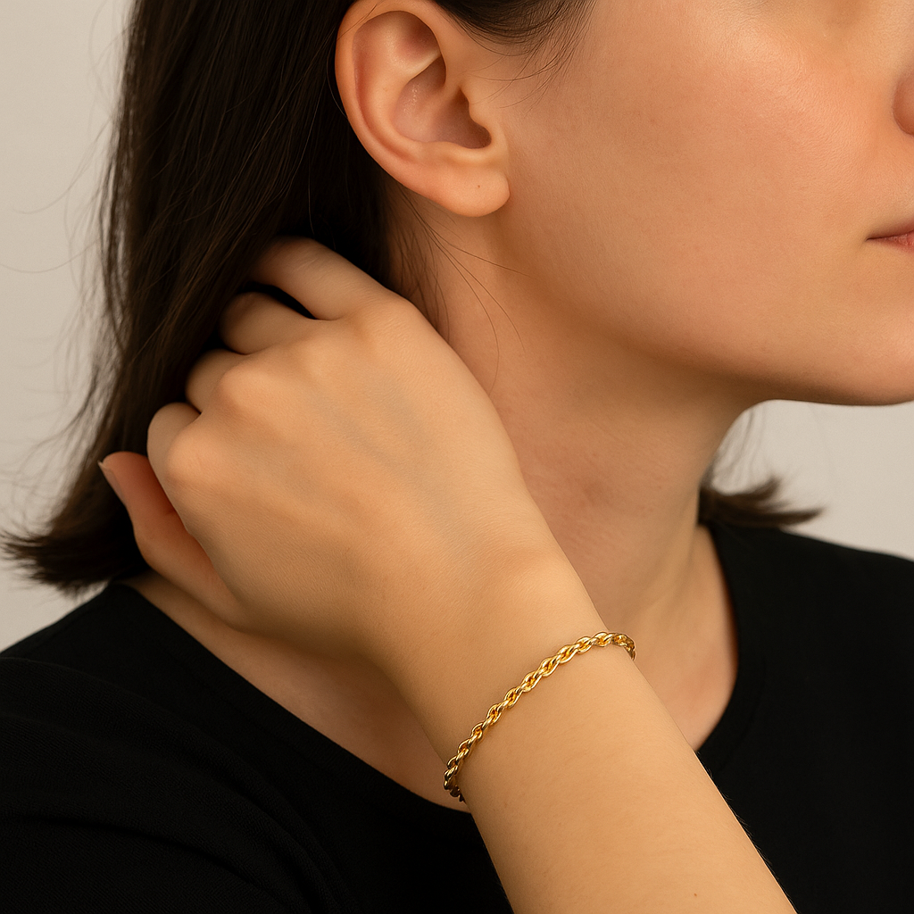 Gold Rope-Chain Bracelet
