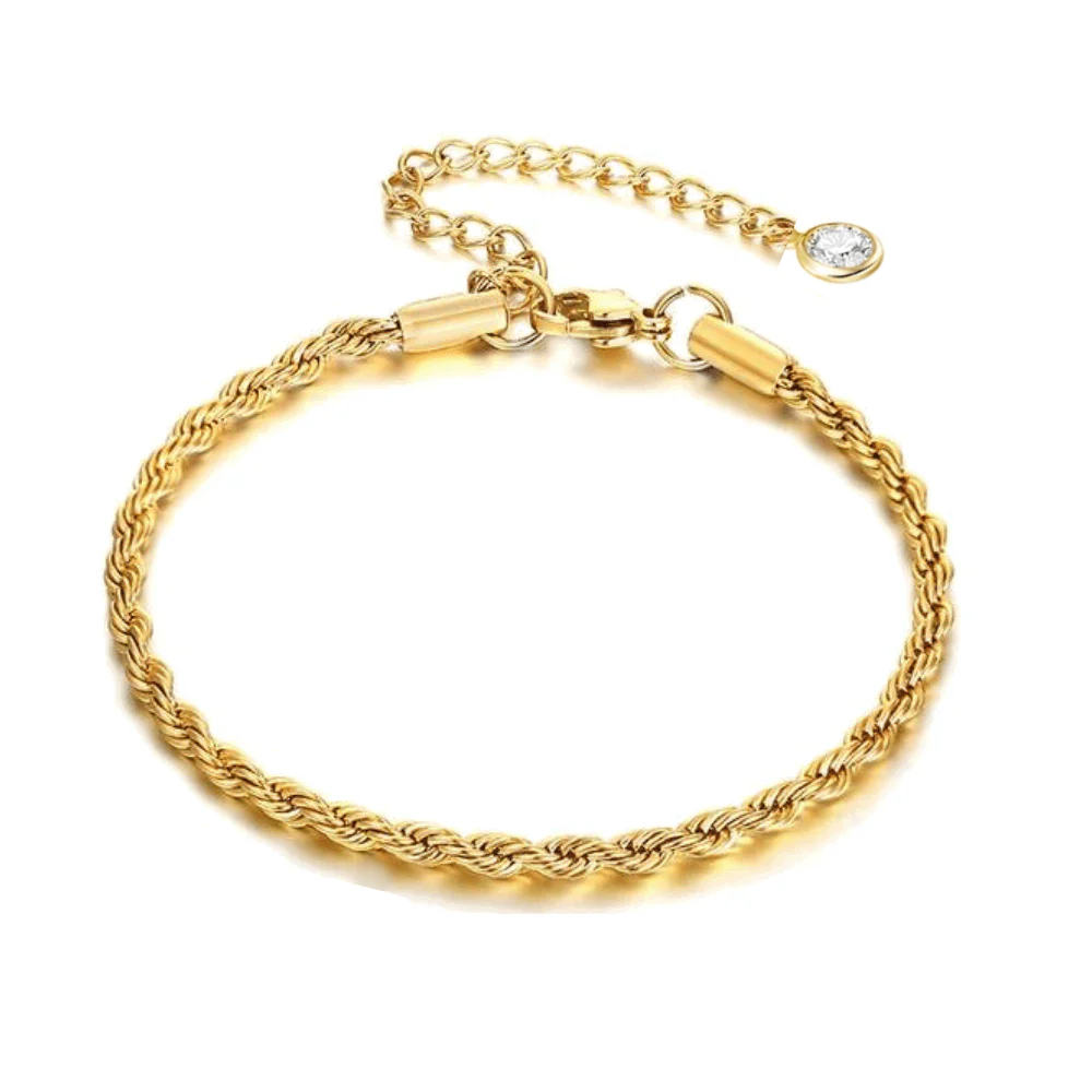 Gold Rope-Chain Bracelet