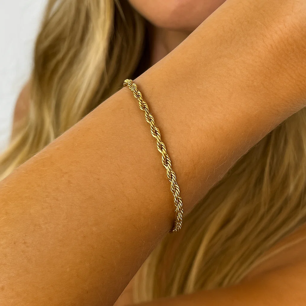 Gold Rope-Chain Bracelet