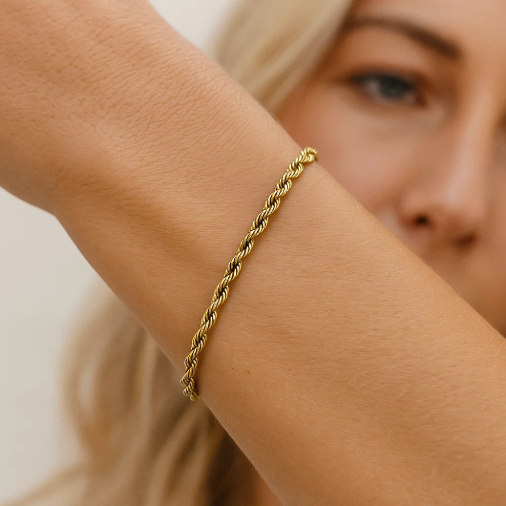 Gold Rope-Chain Bracelet