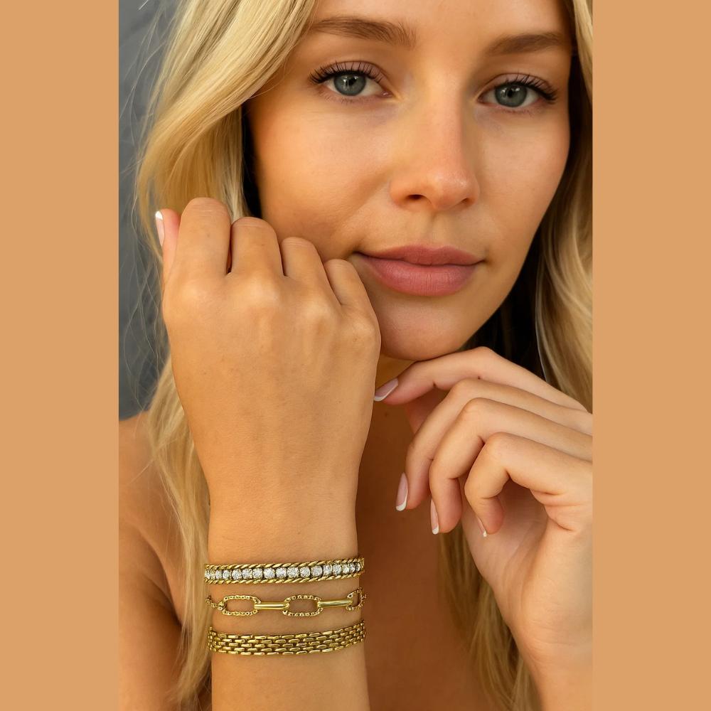 Elena Triple-Strand Link Bracelet