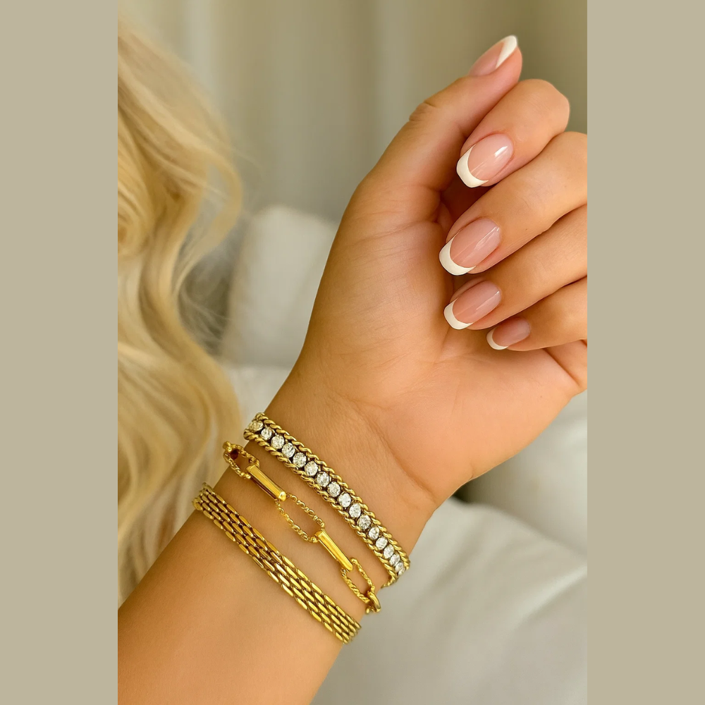 Elena Triple-Strand Link Bracelet