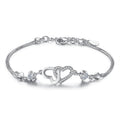 Interlocking Hearts CZ Bracelet