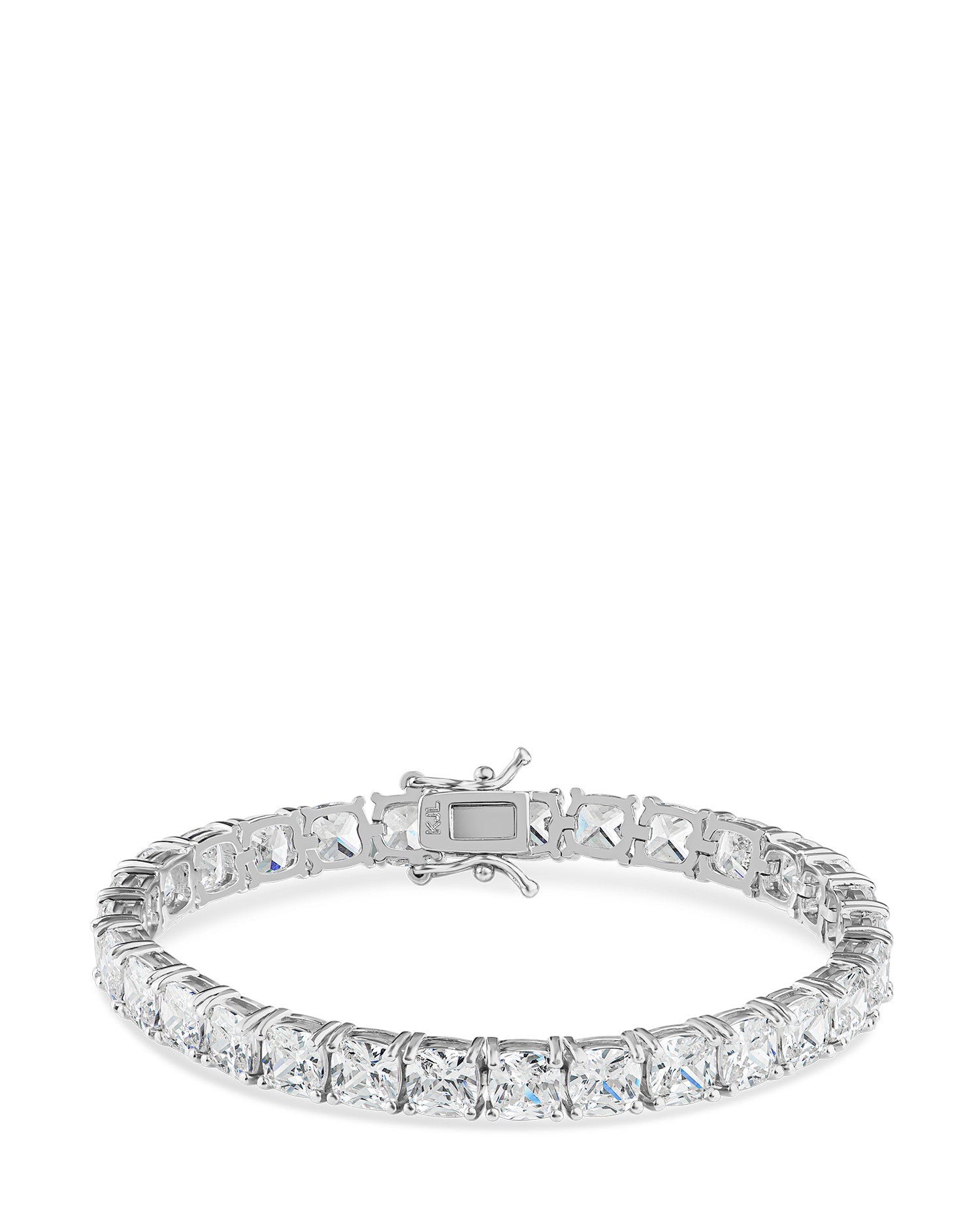 Cushion-Cut CZ Tennis Bracelet