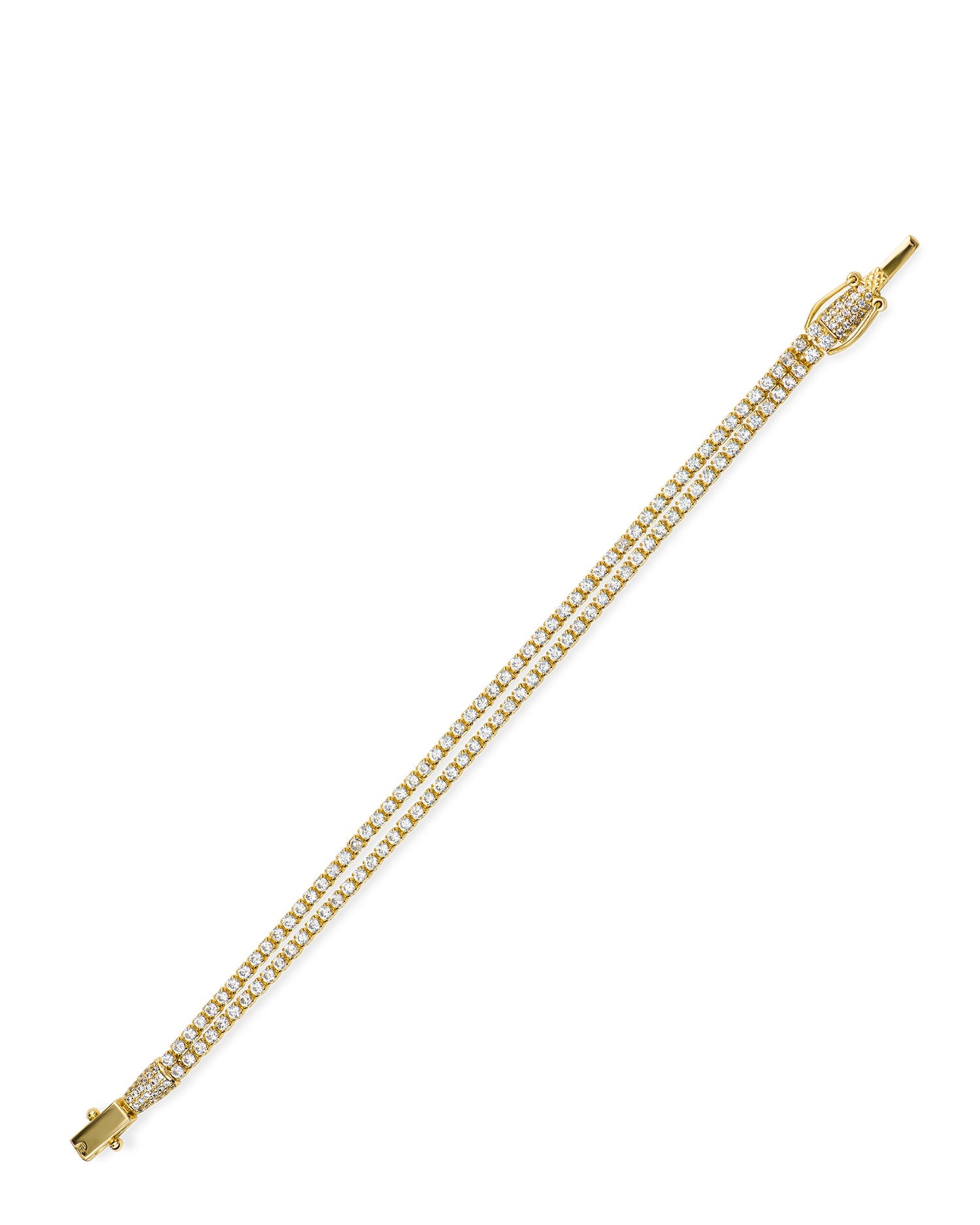 Double-Row Pavé CZ Bracelet
