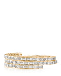 Baguette CZ Triple-Wrap Bracelet