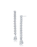 Pear-Cut CZ Drop Earrings