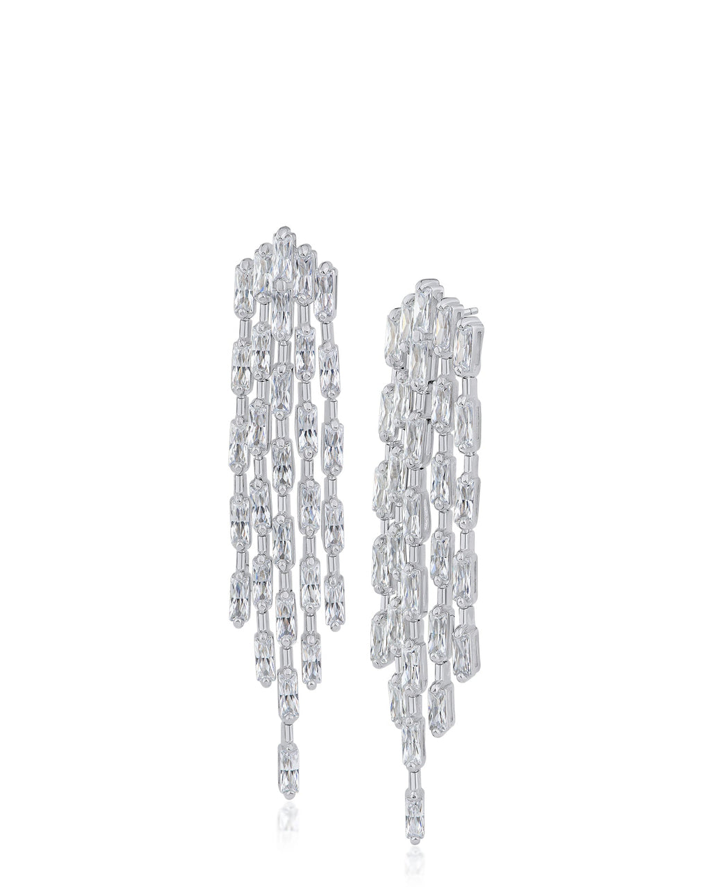 Baguette CZ Fringe Earrings