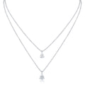 Double-Stranded Pear CZ Necklace