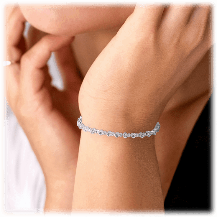 Graduated Round CZ Tennis Bracelet